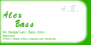 alex bass business card